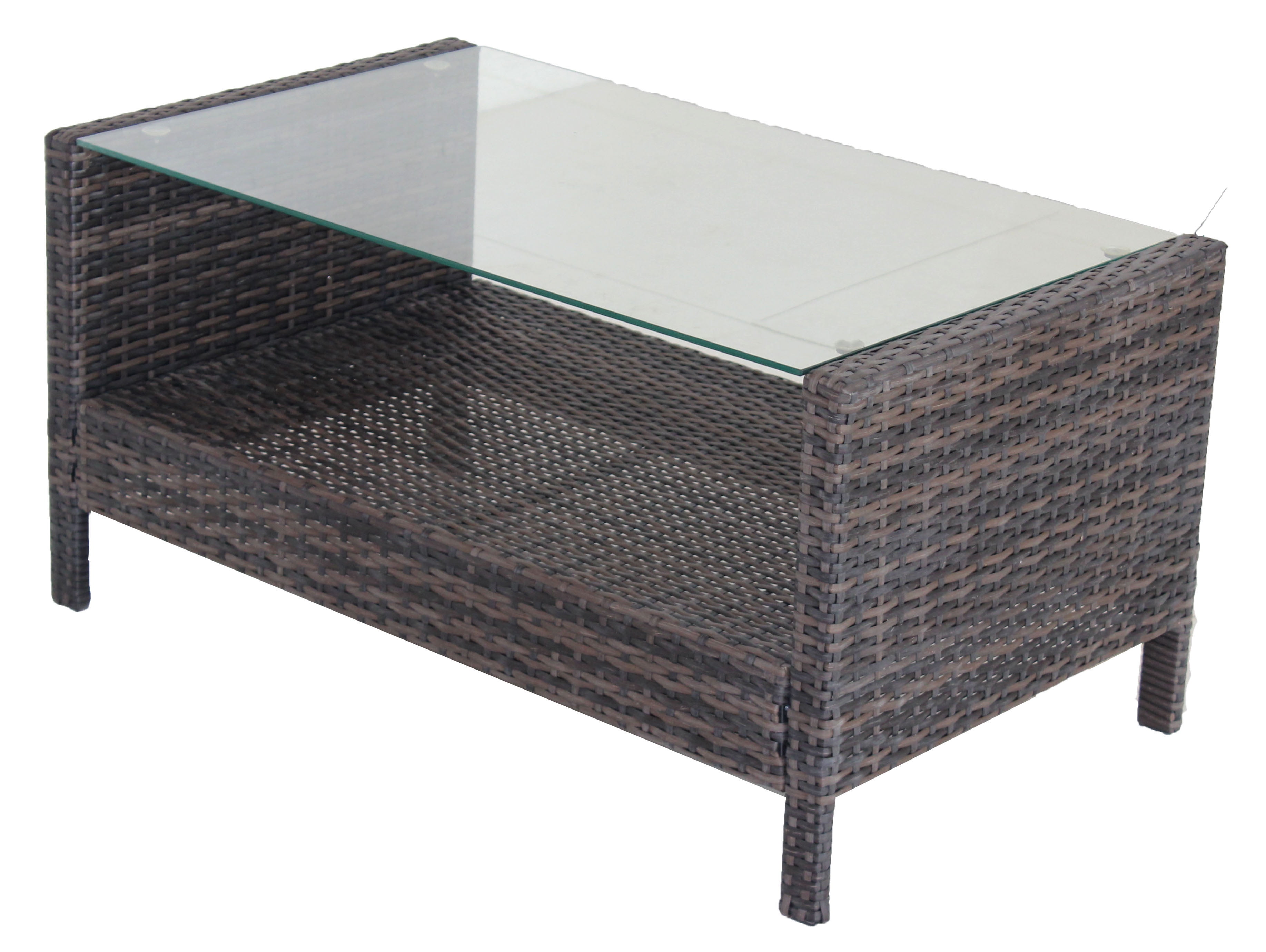Outdoor patio Furniture Coffee Table with clear tempered glass3198