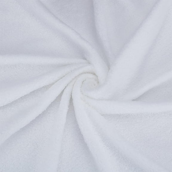 1 Yards Teddy Bears Fabric with Little Curls 63inch Wide White Knitted Teddy Plush Fabric Polyester Fabric with Little Curls by The Yard for Sewing Projects Plush Coats Blankets