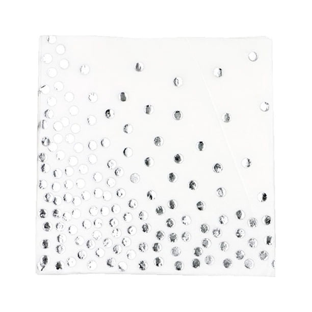 Toystoory 20 hojas de servilletas, toallas de papel occidentales, 33*33cm, adornos de de lunares dorados y plateados, vajilla de fiesta para Type3 NO3