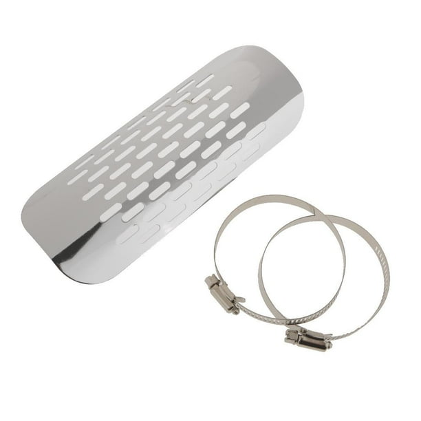 Escudo Térmico de Tubería de Motocicleta Escape Oval Tubo de Escape Cubierta Protectora de Calor para Blanco Macarena Escudo térmico de tubería