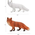 thumbnail image 4 of Holzlrgus Fox Toy Figures Set Includes Arctic Fox & Red Foxes Figurines Cake Toppers (7 Foxes), 4 of 7