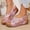 Pink, variant on Womens Platform Wedge Sandals Crisscross Strap Slip On Open Toe Summer Beach Shoes For Women Casual Walking Footwear Pink US :7