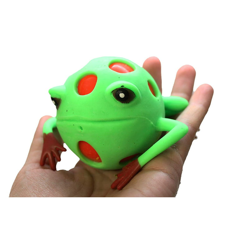 1 Mesh Frog with Color Changing Gel Inside Squeeze Stress Ball - Sensory, Stress, Fidget Toy - Squishy Toy