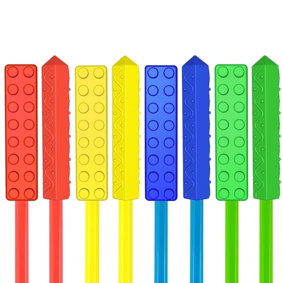 The Pencil Grip Silicone Chewable Pencil Topper, Pack of 8