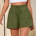 thumbnail image 4 of B91xZ Shorts pour Femmes, Coupe Décontractée, Taille Haute, 4 Poches, Randonnée, Été 2024, AG m, 4 of 5