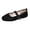 Black, variant on Rokment Women's Ballet Flat Dress Shoes Fall Stylish Casual Comfortable Ankle Strap Low Heels Walking Loafers for Casual Dressy Black Size 6.5