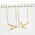 thumbnail image 3 of A-Z Plaqué Or en Acier Inoxydable Grande Lettre Initiale Pendentif Bijoux, 3 of 10