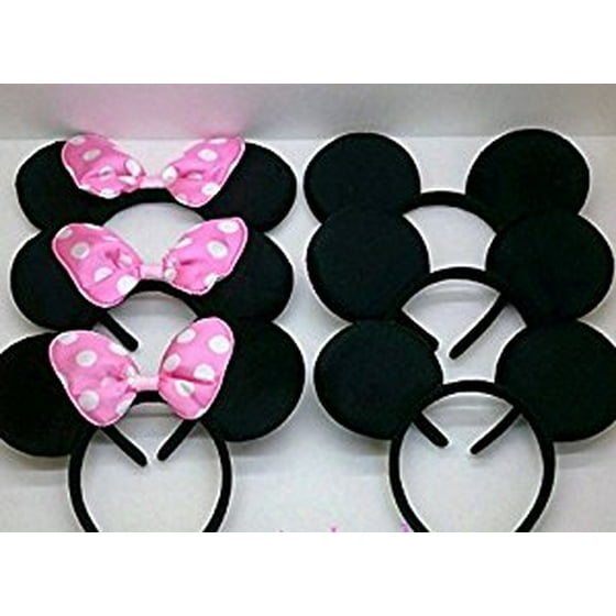 CLGIFT 12 Mickey Mouse Headbands, Mickey Mouse Ears, Mickey Mouse