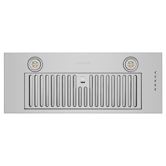 Hauslane Chef Series IN-R100 Hotte de Cuisinière Encastrée de 30 Pouces 120 Volts Compacte en Acier Inoxydable 3 Vitesses Ventilateur d'Extraction de Cuisine avec Lumière Filtre à Chicanes Compatible Lave-Vaisselle Conduit de 6 Pouces