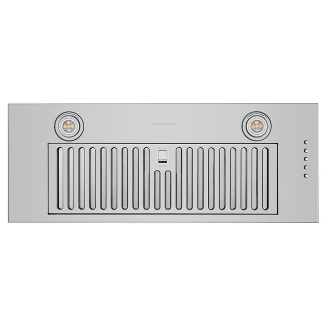 Hauslane Chef Series IN-R100 Hotte de Cuisinière Encastrée de 30 Pouces 120 Volts Compacte en Acier Inoxydable 3 Vitesses Ventilateur d'Extraction de Cuisine avec Lumière Filtre à Chicanes Compatible Lave-Vaisselle Conduit de 6 Pouces