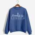 thumbnail image 1 of Sweat à Capuche Imprimé Londres à Manches Longues et Col Rond pour Femmes, 1 of 3