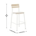 thumbnail image 5 of Flash Furniture Cyprus Contemporary Steel/Wood Slat Back Barstool Antique White 2-Pieces/Pack, 5 of 13