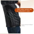 thumbnail image 5 of DJDLJWCJ Charging Heating Jacket for Men Zip Up Softshell Winter Warm Thicken Quilted Jacket USB Charging Heated Coats, Black L, 5 of 8