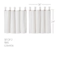 thumbnail image 2 of VHC Brands Stitched Burlap Curtain Tier, White, 24x36, Set of 2, 2 of 7
