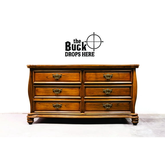 Living Room Art The Buck Drops Here 14x28"