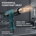thumbnail image 2 of 1800W Heat Gun, Fast Heating Hot Air Gun with 750℉&1100℉,Dual-Temperature Control for 2 Speed Settings with 4 Nozzels for Crafts, Vinyl Wrap, Shrink Tubing, Shrinking PVC, Stripping Paint, 2 of 7