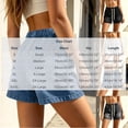 thumbnail image 3 of BUIGTTKLOP Jean Shorts Womens Stretchy High Waisted Lightweight Summer Casual Loose Pull on Trendy Drawstring Denim Shorts, 3 of 8