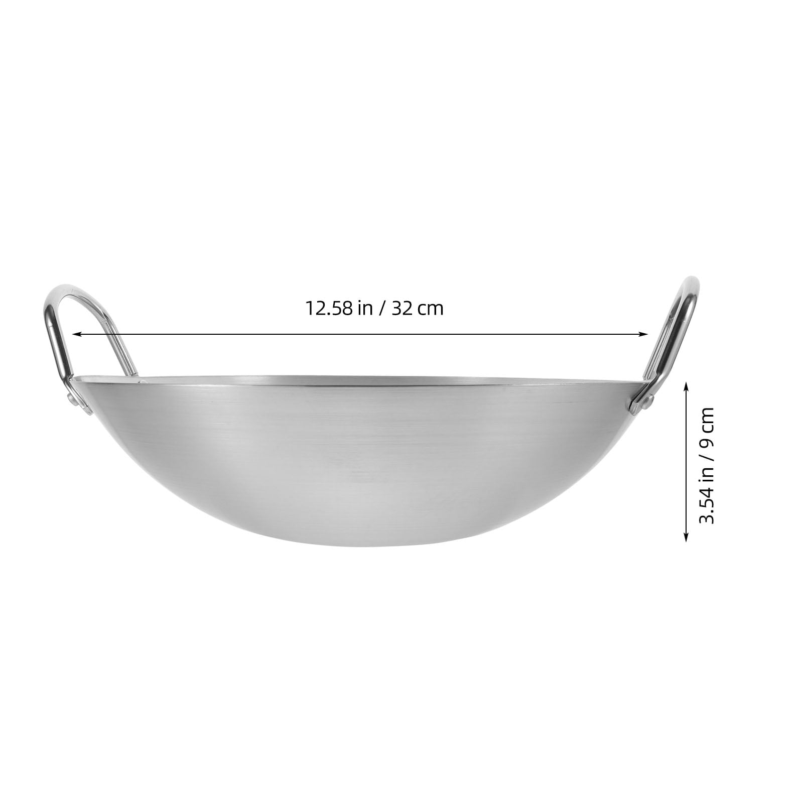 MIPCASE Stainless Steel Frying Pot for Home Use Plated Silver Non Stick Pan with Double Handle Even Heat Cooking