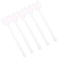 thumbnail image 2 of 5pcs Rabbit Glass Stirring Rod Transparent Glass Stir Bar Coffee Cocktail Stick, 2 of 5