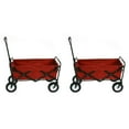 thumbnail image 1 of Mac Sports Collapsible Folding Steel Frame Outdoor Garden Wagon, Red (2 Pack), 1 of 11