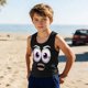 thumbnail image 2 of Niños Pequeños Camisola sin Mangas Gradiente Suave Impresión Moda Lindo Fondo para Niños 3-15 Años, 2 of 8