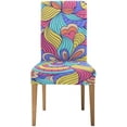 thumbnail image 2 of RYLABLUE Colorful Abstract Stretch Chair Cover Protector Seat Slipcover for Dining Room Hotel Wedding Party Set of 6, 2 of 5