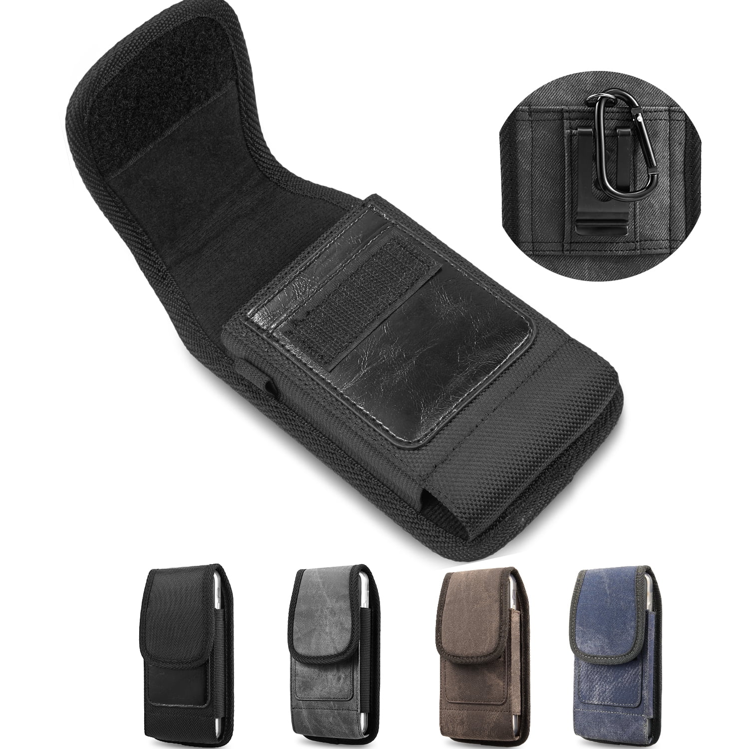 LUXMO Rugged Belt Clip Case for iPhone 8 Plus , Vertical Phone Holster Pouch with Card Slots & Hanging Ring & Belt Loops Outdoor Carrying Cover Case for iPhone7 Plus 5.5 Inches