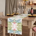 thumbnail image 2 of Boho Green Flower Table Runner 70 Inches Long,Botanical Watercolor Leaf Floral Cotton Linen Table Runners Dresser Scarves,Decorative Tabletop Scarf Furniture Cover for Home Dinner Party 13"x70", 2 of 8