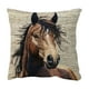 thumbnail image 2 of Funda de almohada con estampado 2D de animales | Funda de cojín de felpa corta y suave | Cojín cuadrado de 45 x 45 cm para sofá, cama y coche | Funda decorativa negra, 2 of 5