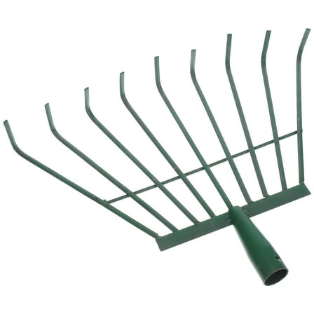 FRCOLOR Garden Pine Needle Rake Portable Iron Lawn Rake Garden Shrub Rake For Leaves Artificial Turf Rake Rake Hand Garden Tool