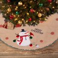 thumbnail image 3 of Falda de arpillera rústica Falda de árbol Falda de árbol de Navidad para decoración navideña, 3 of 5