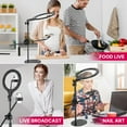 thumbnail image 6 of Ulanzi Desktop Ring Light Kit with Overhead Shooting Arm 10" Adjustable 3500K-6500K LED Fill Light for Photography, Makeup, Live Streaming & Video Recording, 6 of 14