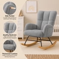 thumbnail image 2 of CloudRest Pro Nursery Rocking Chair, Cozy Accent Chair for Nursery/Bedroom/Living Room, Gray, 2 of 6