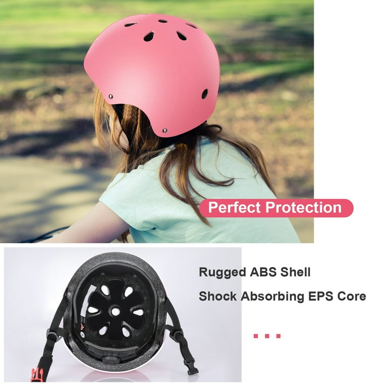 Kids Bike Helmet & Protective Gear Set for Toddlers Age 3-8, Adjustable for Cycling & Skateboarding -Pink