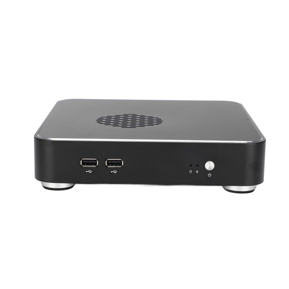Estuche para computadora de escritorio, buena disipación de calor, exquisito estuche compacto negro para mini HTPC para computadora de video para el hogar