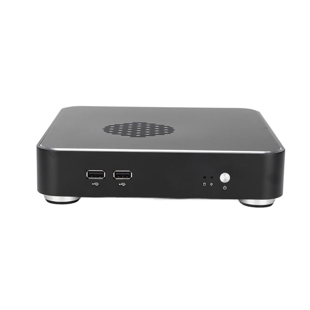 Estuche para computadora de escritorio, buena disipación de calor, exquisito estuche compacto negro para mini HTPC para computadora de video para el hogar