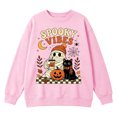 thumbnail image 5 of Venzia Women Cute Fall Sweatshirt, Retro Pumpkin Black Cat Cartoon Graphic Crewneck Casual Autumn Pullover Top, 5 of 6