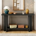 thumbnail image 2 of Harper & Bright Designs Wood Narrow Console Table with Stroage , Minimalist Entryway Table with T-Leg Design for Hallway and Entryway , Black, 2 of 8