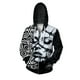thumbnail image 3 of Sudadera con capucha holgada para hombre de otoño Novedades en sudaderas y sudaderas Sudadera con capucha con estampado de monstruo femenino enmascarado Sudadera con capucha y cremallera, 3 of 5