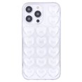 thumbnail image 1 of Funda compatible con iPhone 16 Pro para mujer, diseño de corazón de burbujas 3D, diseño kawaii, ideal para iPhone 16 Pro de 6,3 pulgadas, transparente., 1 of 8