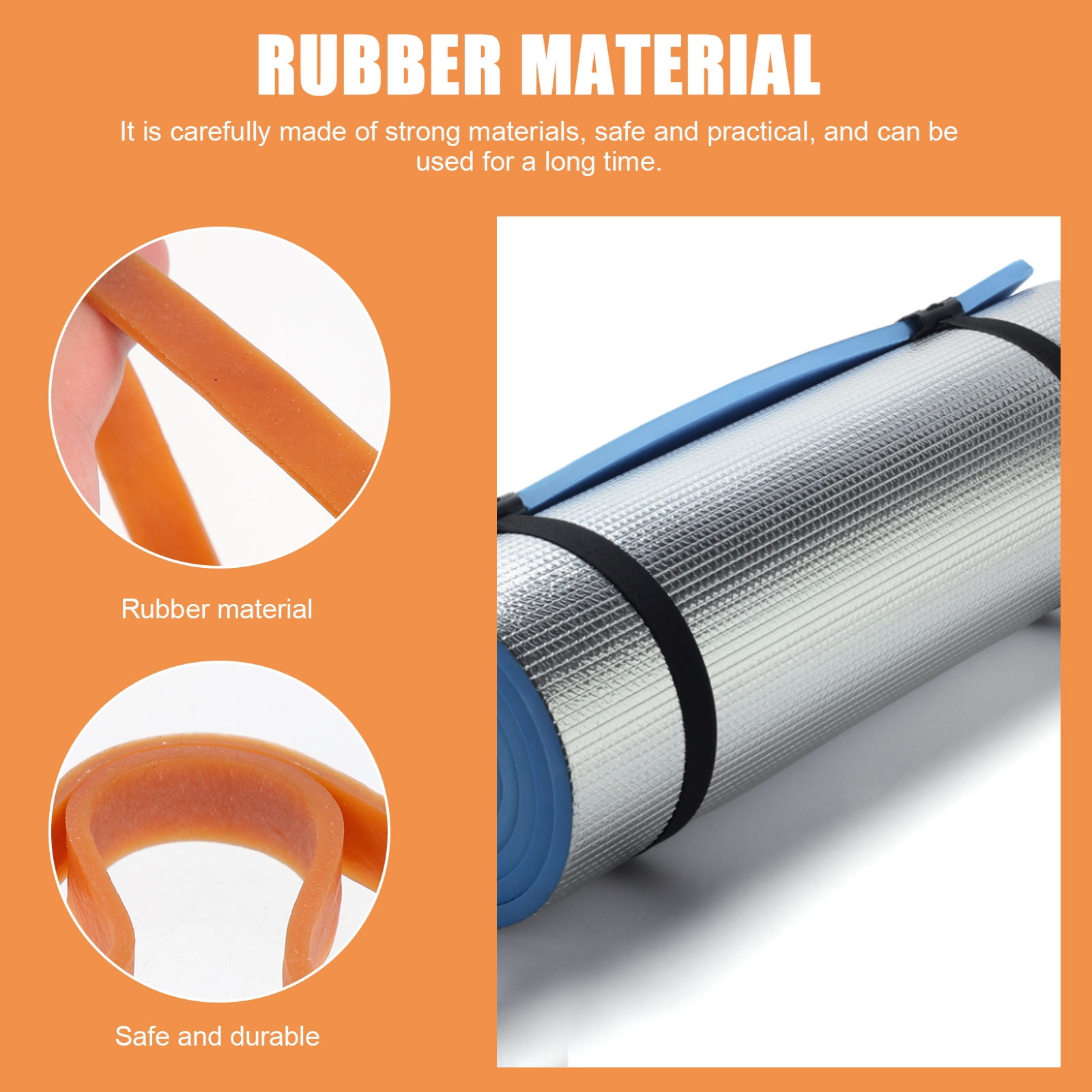 UPOUART 1 Set Elastic Stretch Belt in Khaki, Thick Rubber Band for Mold Binding, Industrial Use and Secure Fixation Strap