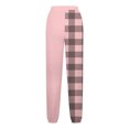 thumbnail image 3 of QQAMB Womens Sweatpants High Waist Elastic Waist Drawstring Plaid Print Straight Leg Sweatpants Casual Loose Joggers Pants Pink M, 3 of 4
