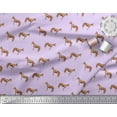 thumbnail image 2 of Soimoi Purple polyester Crepe Fabric Horse & Dot Animal Fabric Prints By Yard 52 Inch Wide, 2 of 3