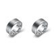 thumbnail image 2 of Sonducket Anillo de acero inoxidable Anillos de anzuelo Anillos de superficie irregular Joyería de estilo simple para la decoración del día color acero ocho 2piezas, 2 of 6