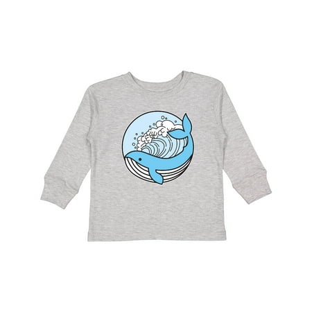 

Inktastic Whale and the Waves Gift Toddler Boy or Toddler Girl Long Sleeve T-Shirt