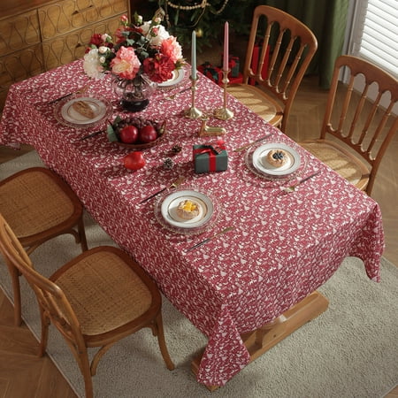 

KKCXFJX Lightning Deals of Today Nordic Christmas Tablecloth Rectangular Holiday Party Tablecloth Cover 140*160CM
