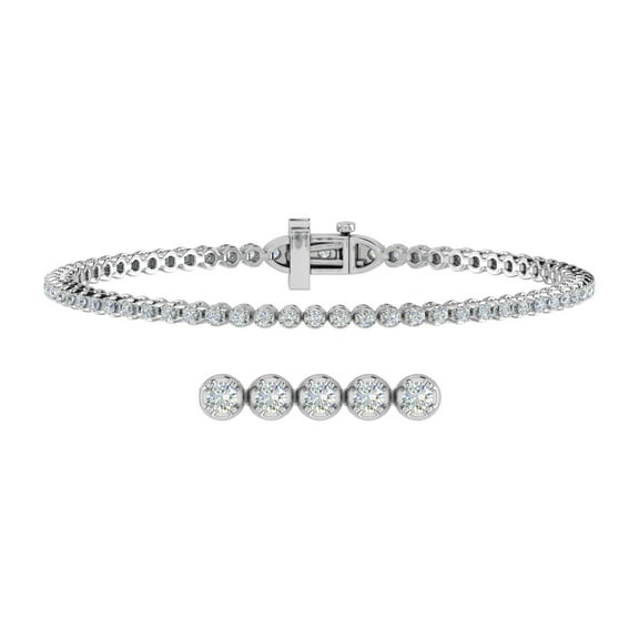 1 Carat Diamond Tennis Bracelet in 10K White Gold (7 Inch)