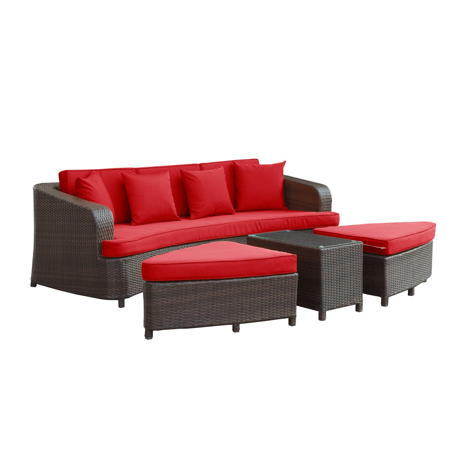Modway Monterey 4 Piece Outdoor Patio Sofa Set Multiple Colors