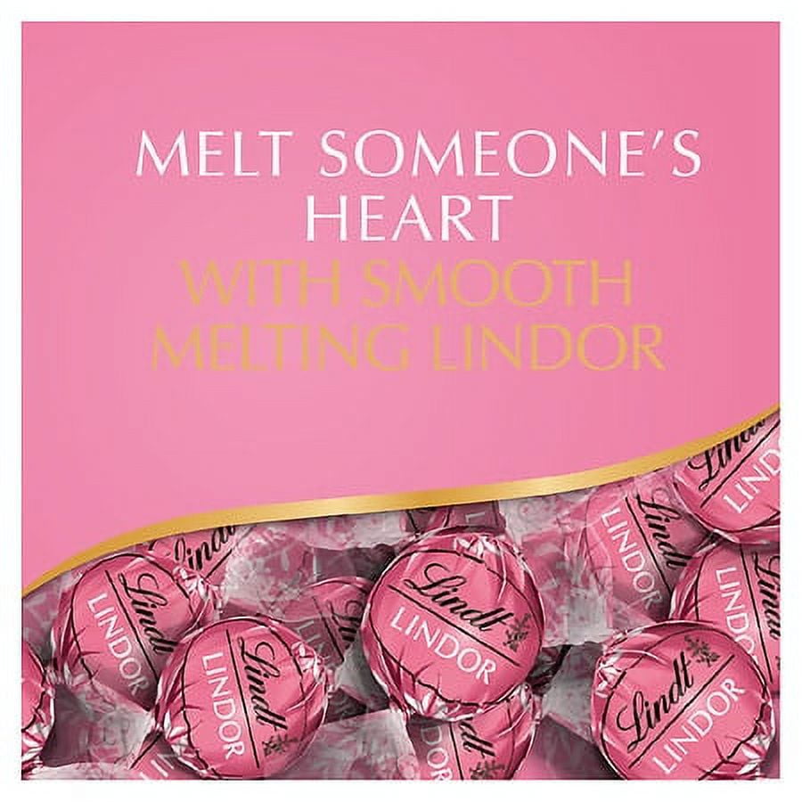 Lindor Valentine's Strawberry & Cream Truffles Bag 5.1 oz Pack of 2