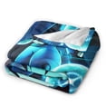 thumbnail image 2 of Lucario Cartoon Throw Blanket, Super Soft Cozy Flannel Fleece Picnic Blanket for Boys Girls Adults, Warm Plush Blankets for Couch Sofa Bed Living Room, 2 of 6